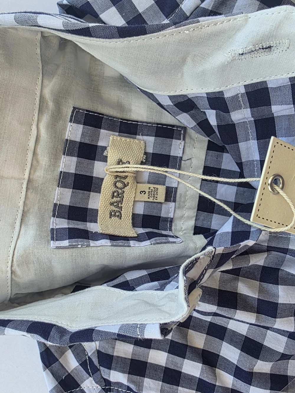 NWT 3T Navy & White Gingham Shirt with Black Socks by Gap